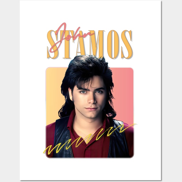 John Stamos ///// 80s Aesthetic Design Wall Art by DankFutura